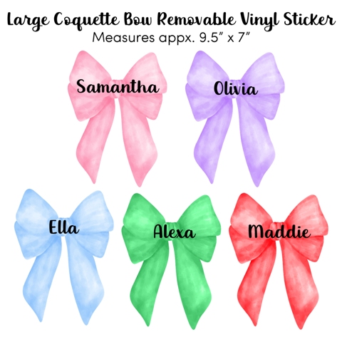 LARGE VINYL SINGLE DECAL (CUSTOM)-BOW